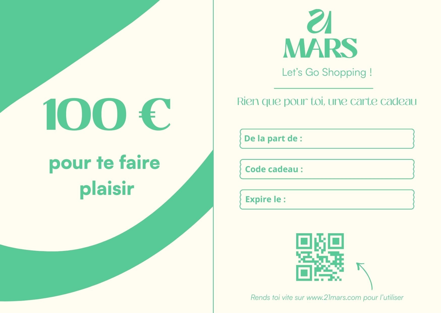 Carte Cadeau 21 MARS