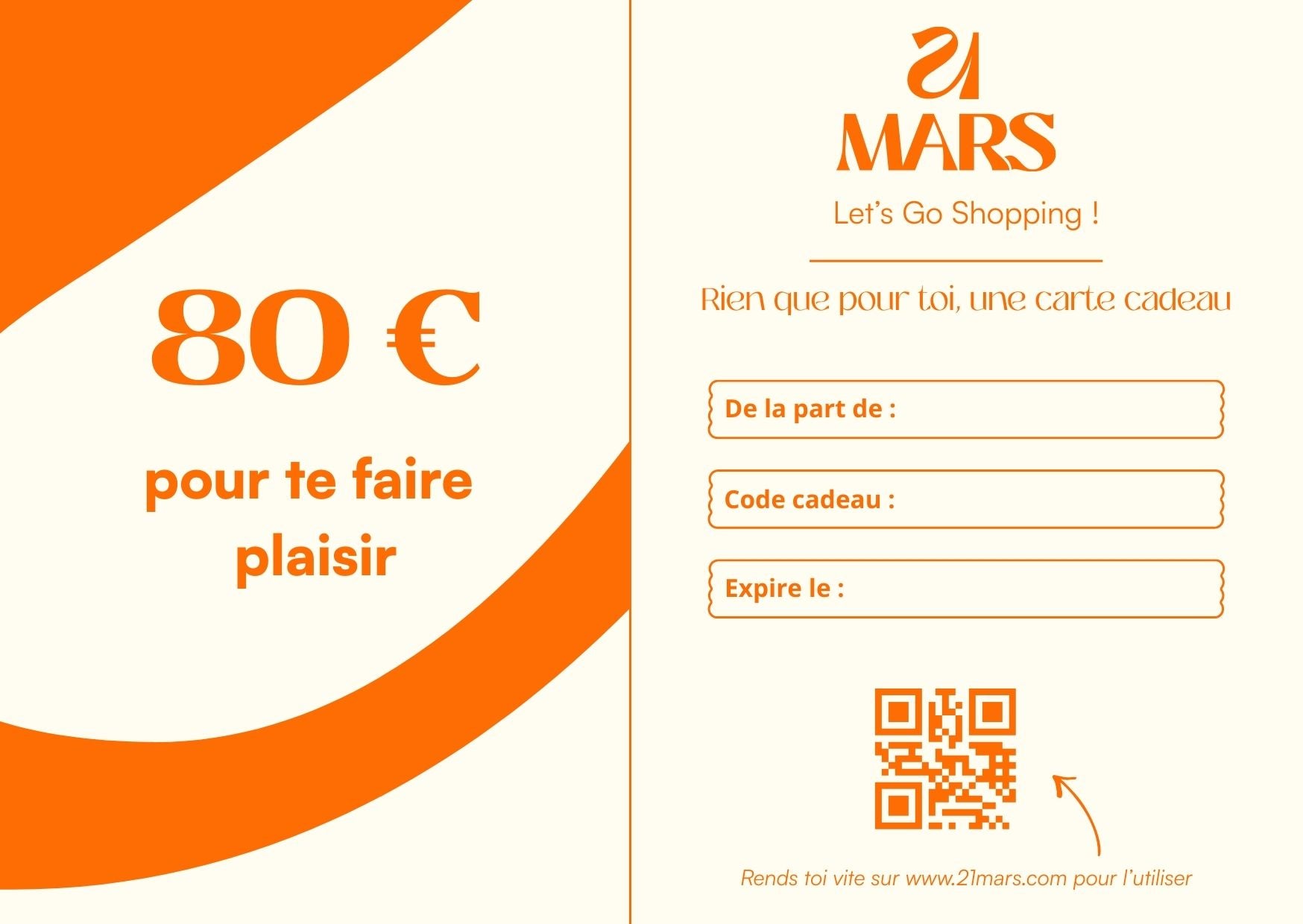 Carte Cadeau 21 MARS
